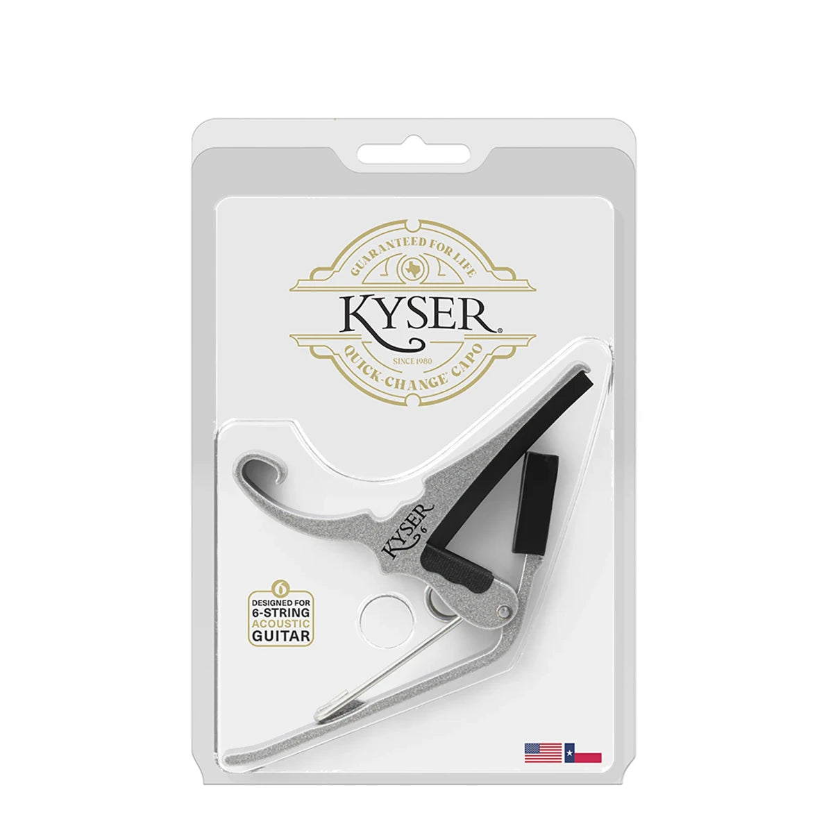 Capo Kyser KG6SA Para Guitarra Acuatica Plata