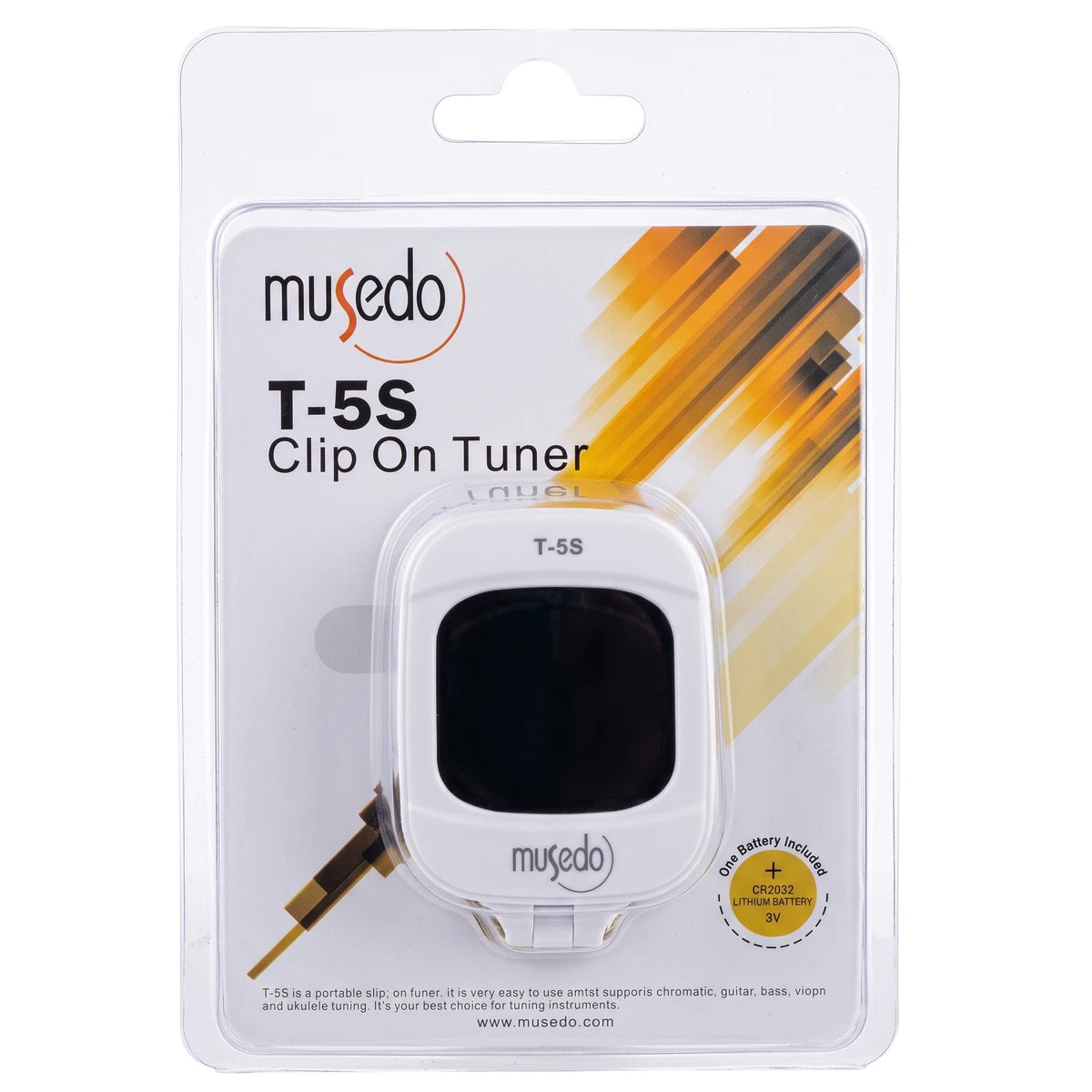 AFINADOR DIGITAL MUSEDO CROMATICO:GUIT.,BAJO,VIOLIN,UKULELE, T-5SW