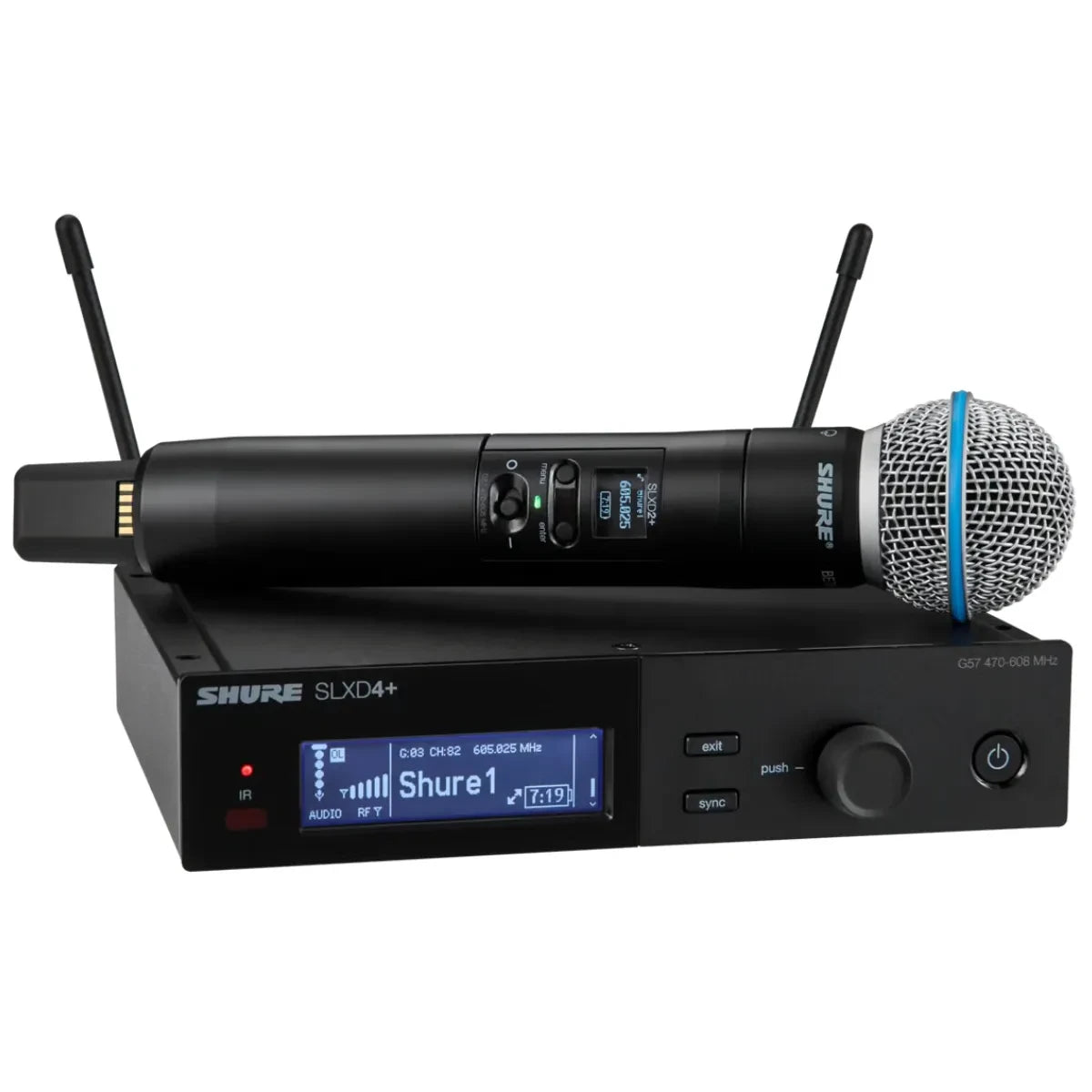 Sistema Inalámbrico Shure SLXD24+/B58 Con Microfono Para Voz Capsula BETA58