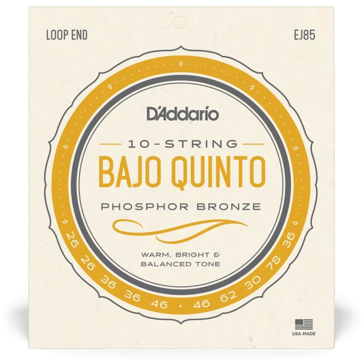 Encordadura D Addario EJ-85 Para Bajo Quinto
