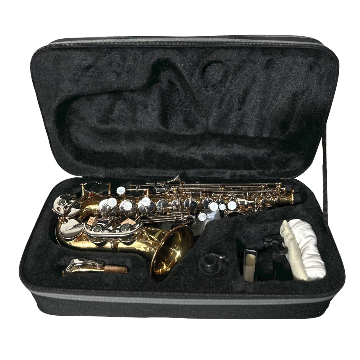 Saxofon Soprano Century CNSX002 Curvo Sib Combinado LAC-NIQ310L/N
