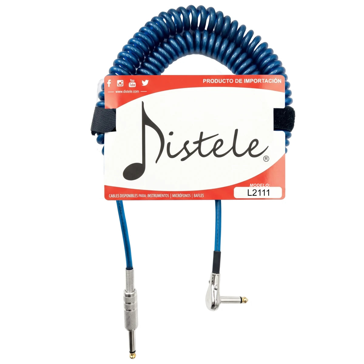 Cable De Resorte Distele L2111 Plug A Plug Escuadra 6 Metros