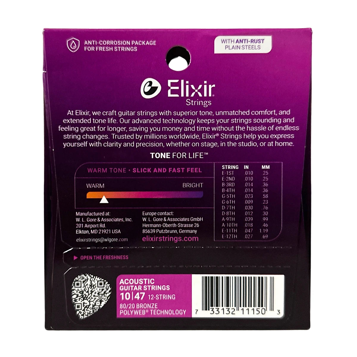 Encordadura Elixir 11150 Para Docerola Poliweb 10-047