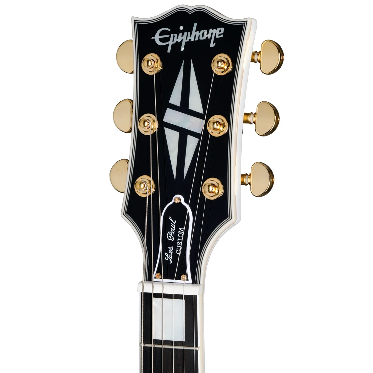 Guitarra Electrica Epiphone ECLPCAWGH1 Les Paul Custom Alpine Blanca Inspirada Por Gibson