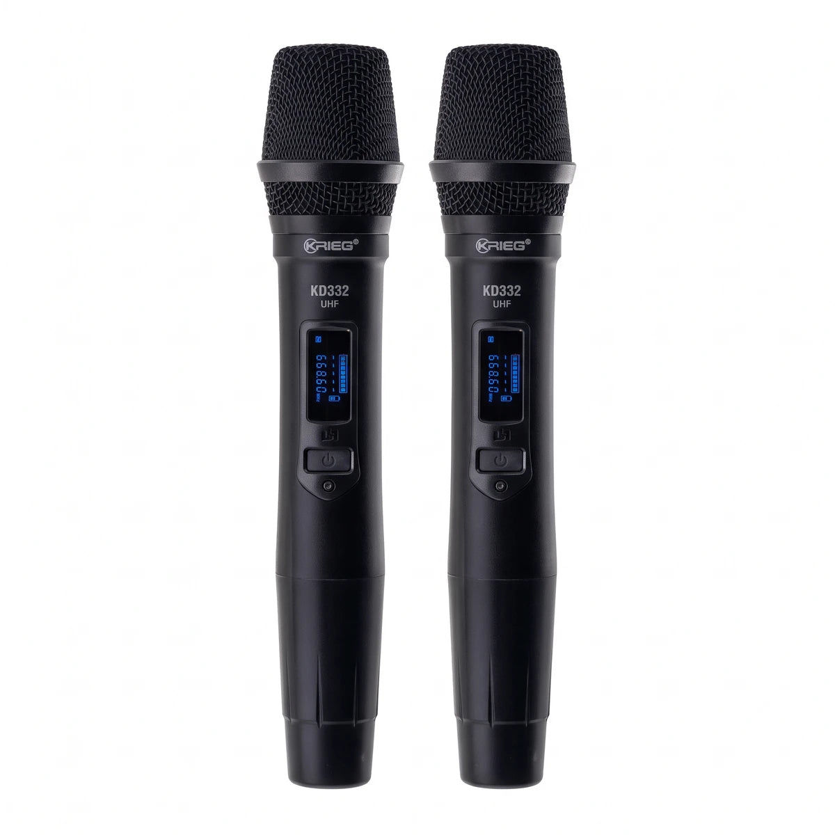 MICROFONO INALAMBRICO KRIEG DOBLE DE MANO RECARGABLE, KD-332