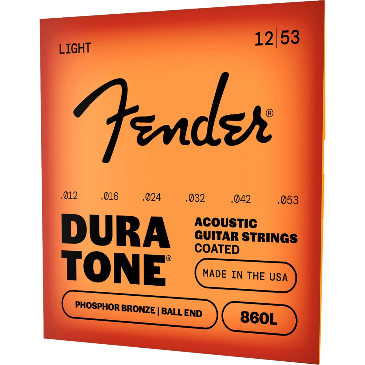 ENCORDADURA FENDER DURATONE 860L CTD PHOSPHOR BRONZE 12-53, 0730860403