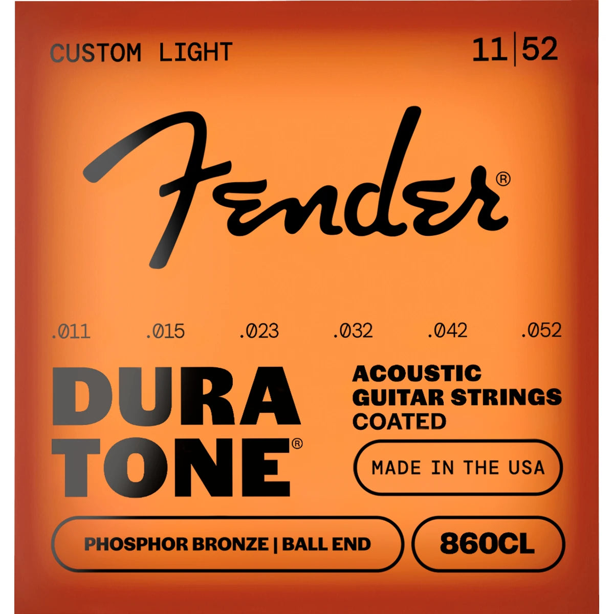 ENCORDADURA FENDER DURATONE 860CL CTD PHOSPHOR BRONZE 11-52,0730860405
