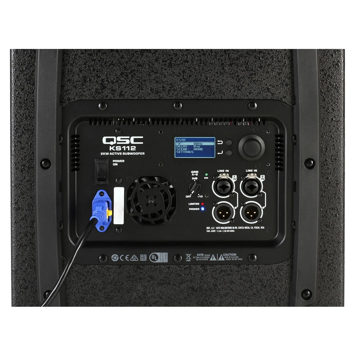 Subwoofer QSC KS112 Activo De 12 Pulgadas Con Amplificador Clase D Negro