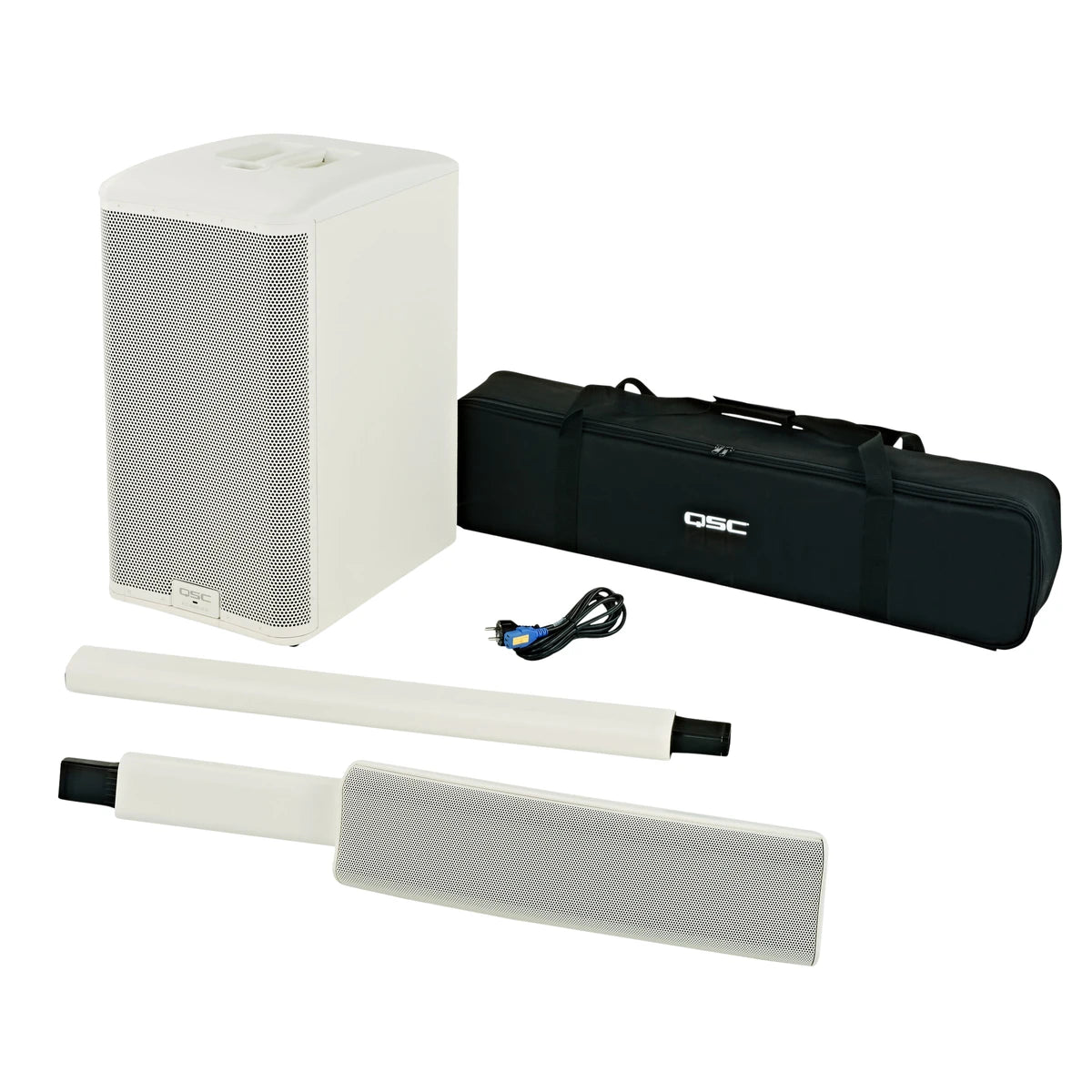 Sistema de Altavoces QSC KC12-WHITE Activo con 3 Vías con Diseño de Tipo Columna, Blanco