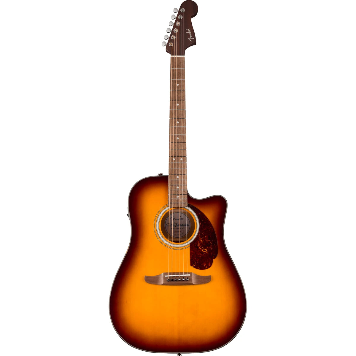 Guitarra Electroacustica Fender California Deluxe Redondo Ce Honey Sunburst 0974620542