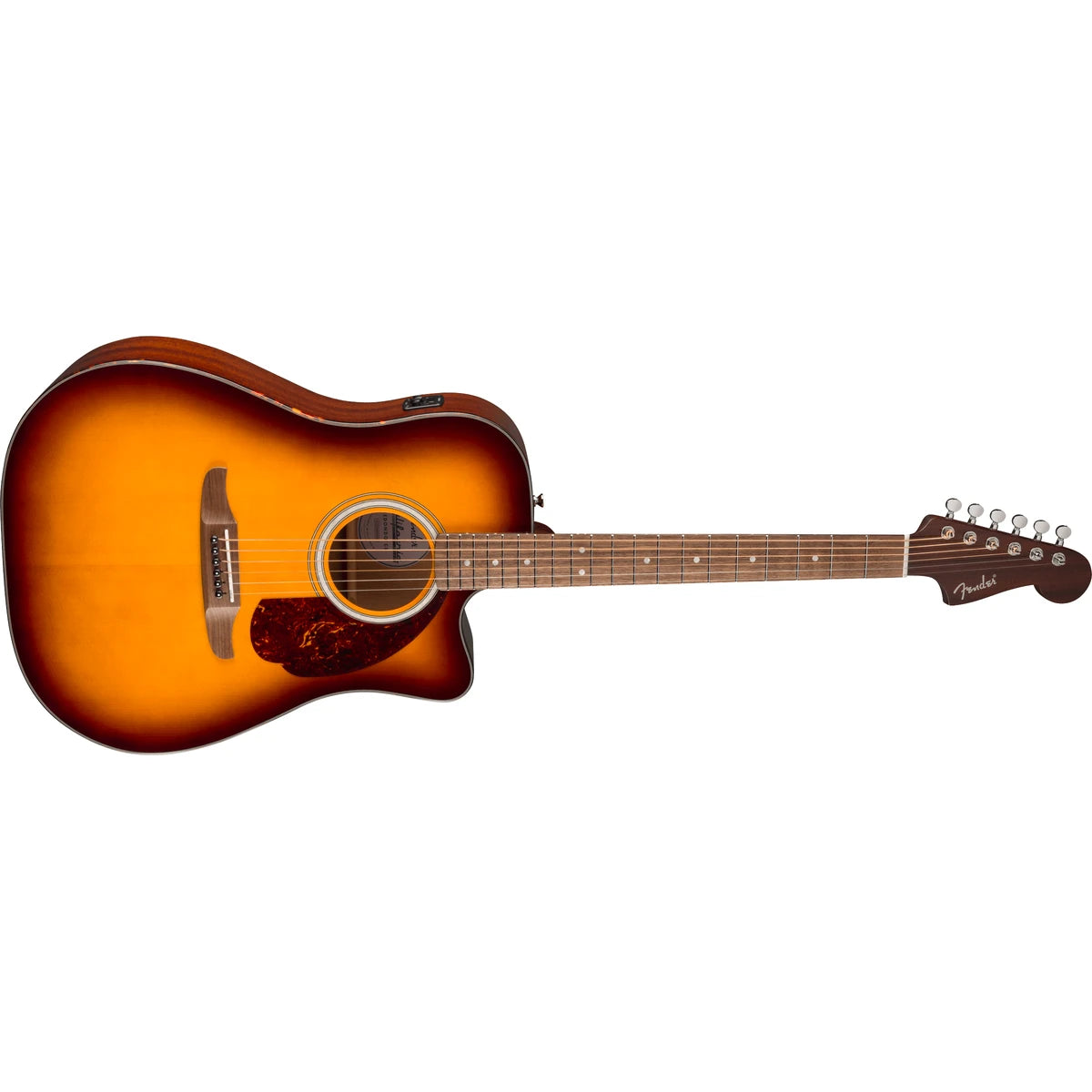 Guitarra Electroacustica Fender California Deluxe Redondo Ce Honey Sunburst 0974620542