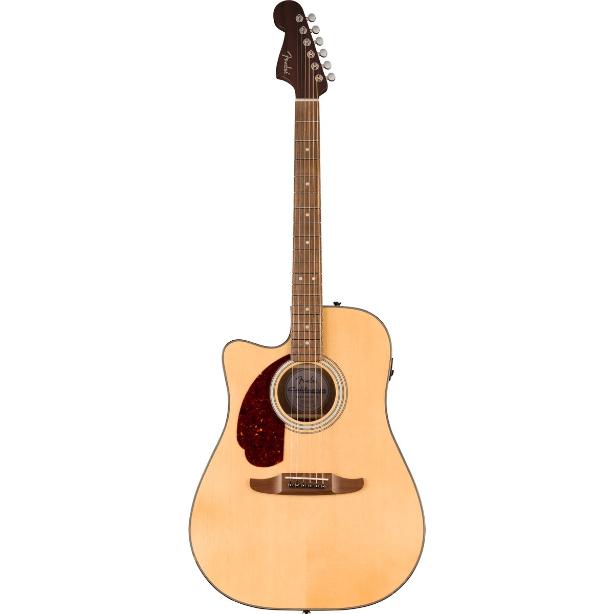 Guitarra Electroacustica Fender California Deluxe Redondo Para Zurdos Natural 0974620721