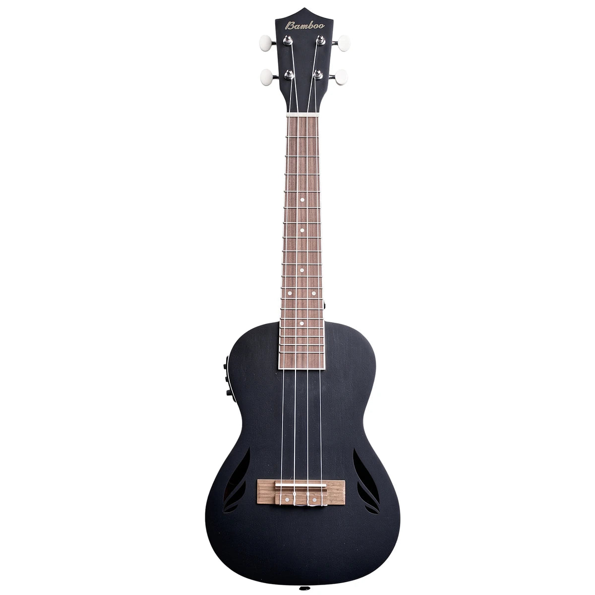 Ukelele Electroacustico Bamboo U-23-VIO-BK-Q-N Concierto Con Funda Violin Negro