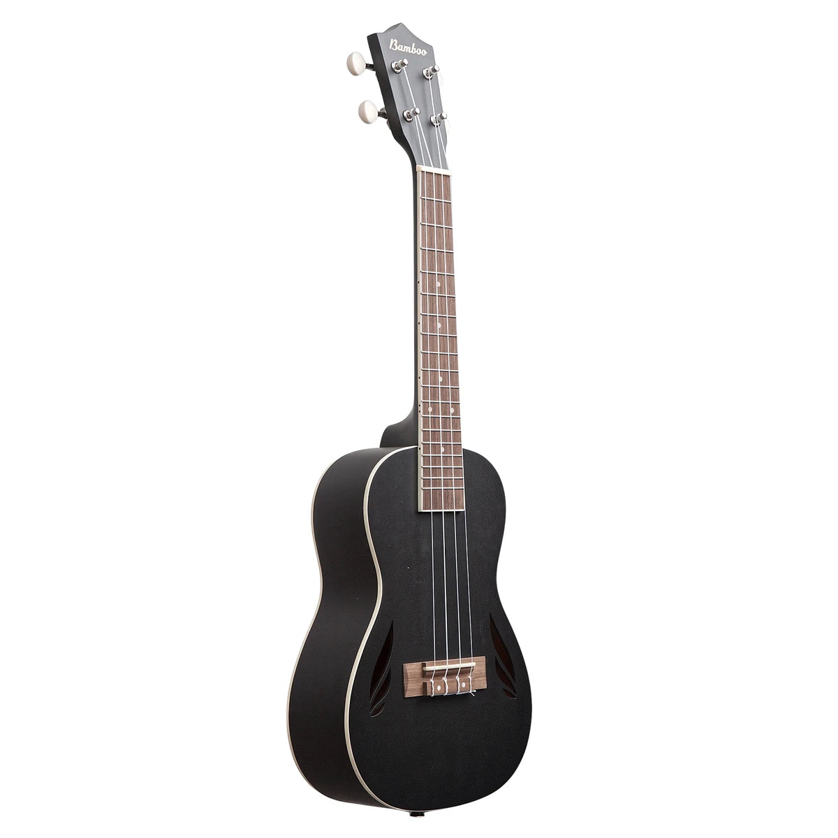 Ukelele Electroacustico Bamboo U-23-VIO-BK-Q-N Concierto Con Funda Violin Negro