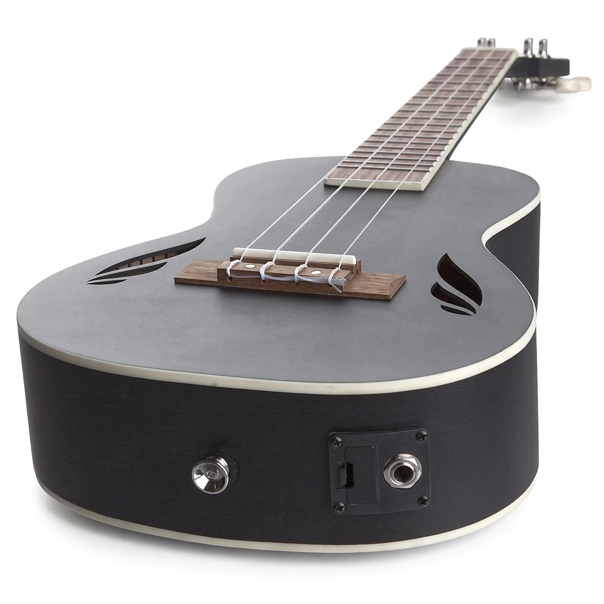 Ukelele Electroacustico Bamboo U-23-VIO-BK-Q-N Concierto Con Funda Violin Negro