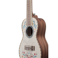 Thumbnail for Ukelele Bamboo U-23-DD-S Concierto Sapele Dia de los Muertos Con Funda 23 Pulgadas
