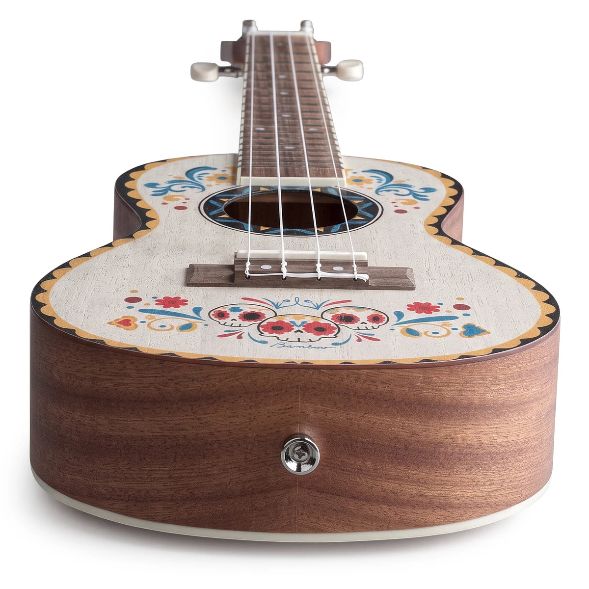 Ukelele Bamboo U-23-DD-S Concierto Sapele Dia de los Muertos Con Funda 23 Pulgadas