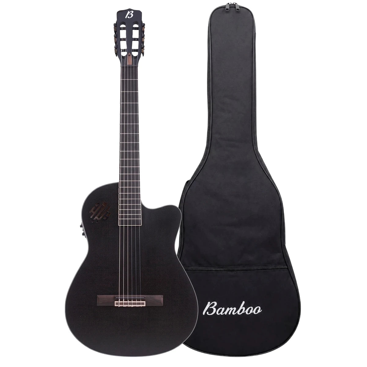 Guitarra Electroacustica Bamboo GC-39-BLACKSLIM-Q Ecualizador De 3 Bandas 39 Pulgadas