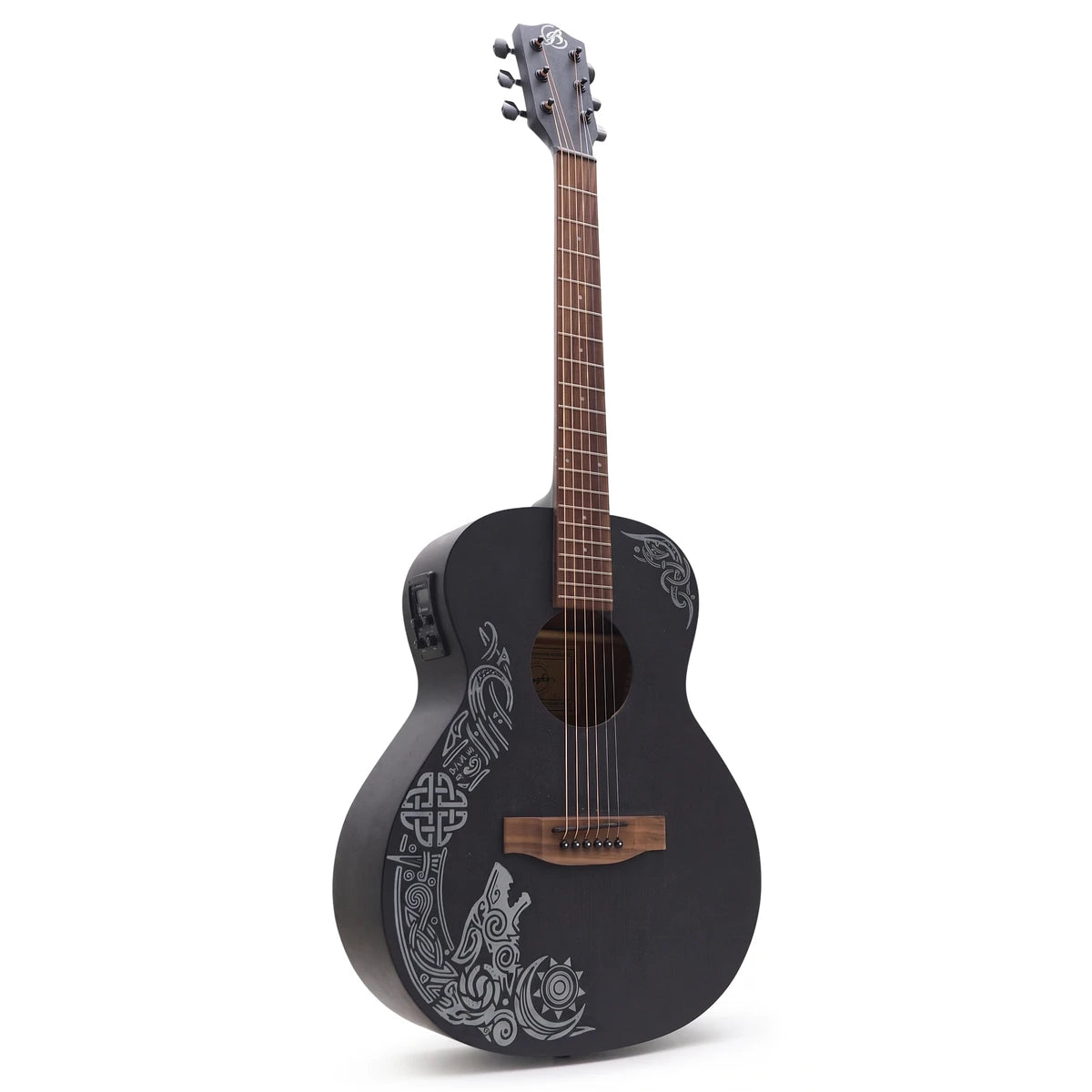 Guitarra Electroacustica Bamboo GA-38-NORDICWOLF-Q Ecualizador de 3 Bandas Con Funda