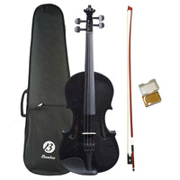 Thumbnail for Violin Bamboo UV-L-44-BK Negro 4/4 Brillante Con Arco Brea Y Estuche