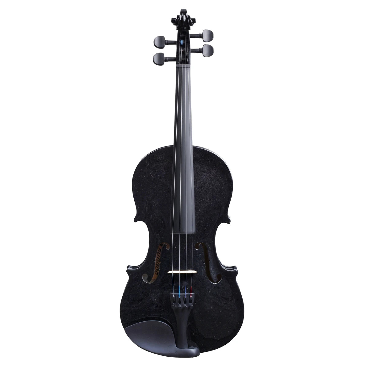 Violin Bamboo UV-L-44-BK Negro 4/4 Brillante Con Arco Brea Y Estuche