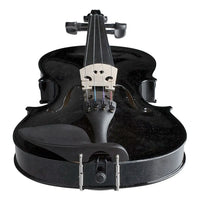Thumbnail for Violin Bamboo UV-L-44-BK Negro 4/4 Brillante Con Arco Brea Y Estuche