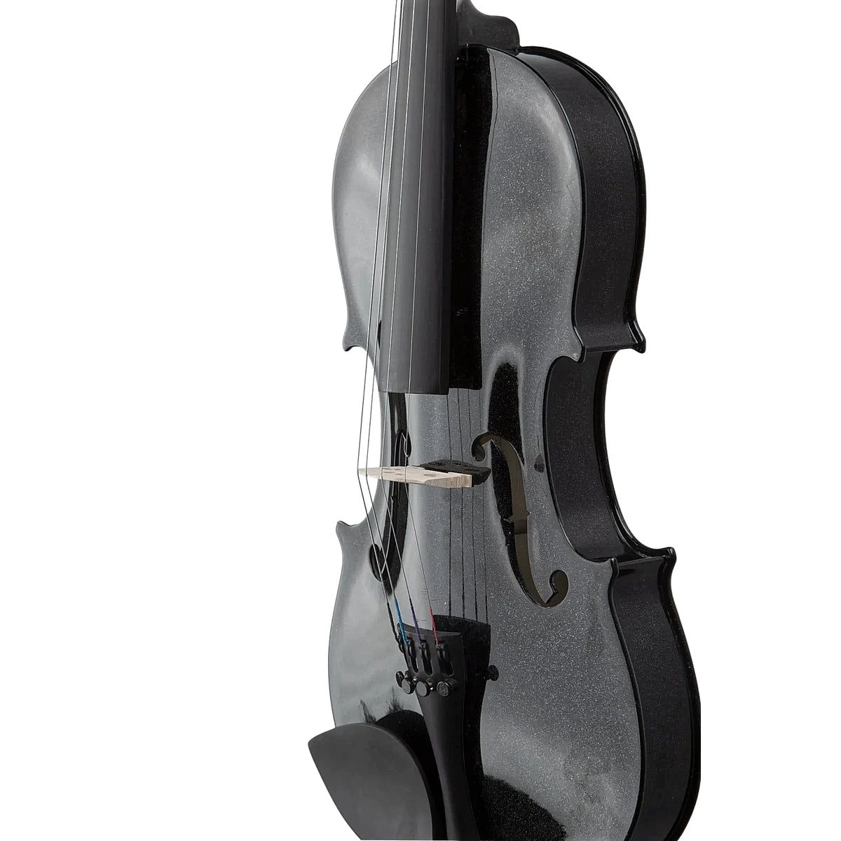 Violin Bamboo UV-L-44-BK Negro 4/4 Brillante Con Arco Brea Y Estuche
