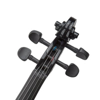 Thumbnail for Violin Bamboo UV-L-44-BK Negro 4/4 Brillante Con Arco Brea Y Estuche