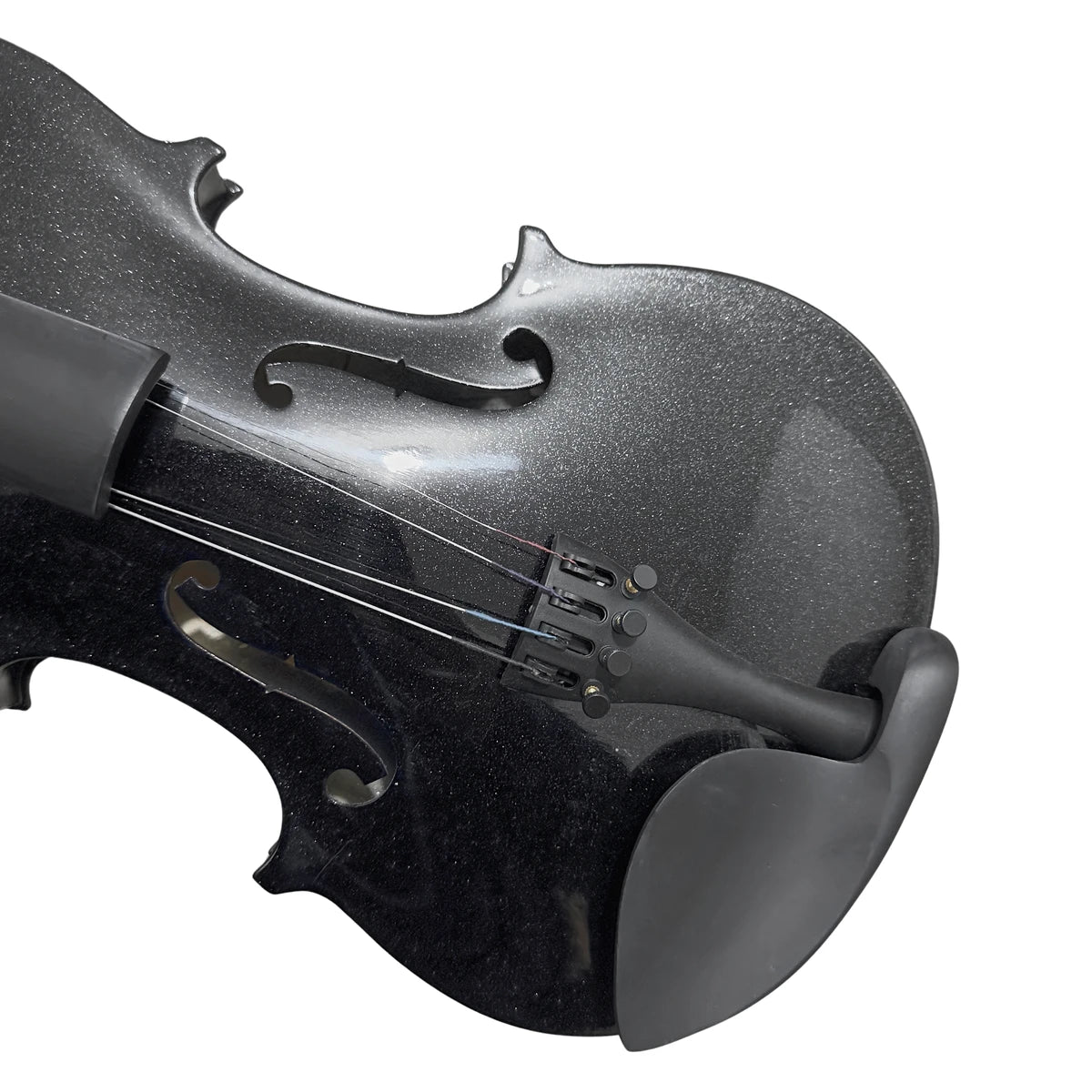 Violin Bamboo UV-L-44-BK Negro 4/4 Brillante Con Arco Brea Y Estuche