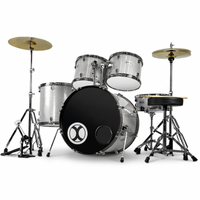 Thumbnail for BATERIA EXTREME 5 PIEZAS PLATA SPARKLE (BENGALA) ARO CROMO, EXBT071