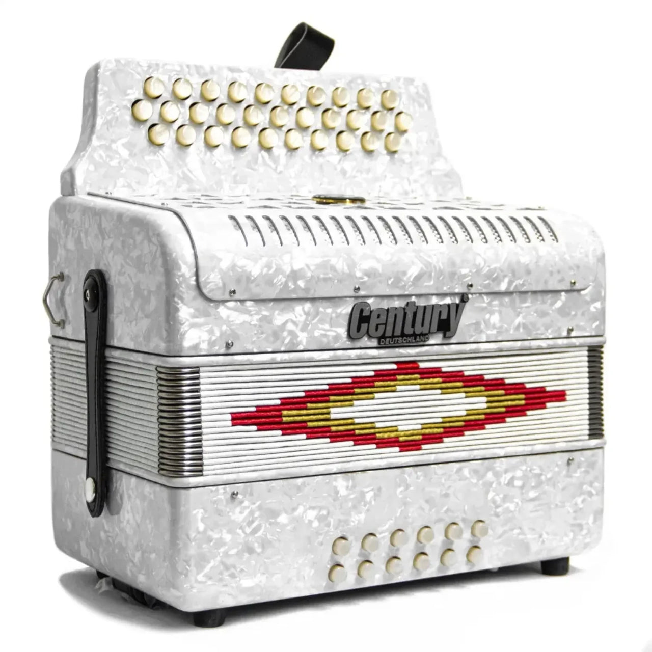 Acordeon Century C3012faw Fa Blanco 31 Botones 12  Bajos