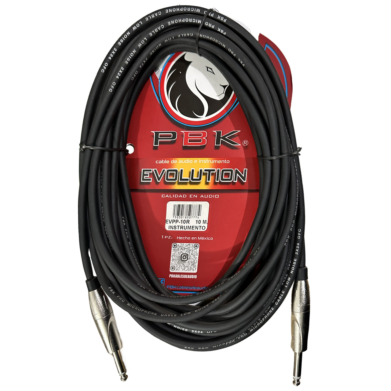 Cable Evolution P/instrumento Plug A Plug 10 Mts. Evpp-10r