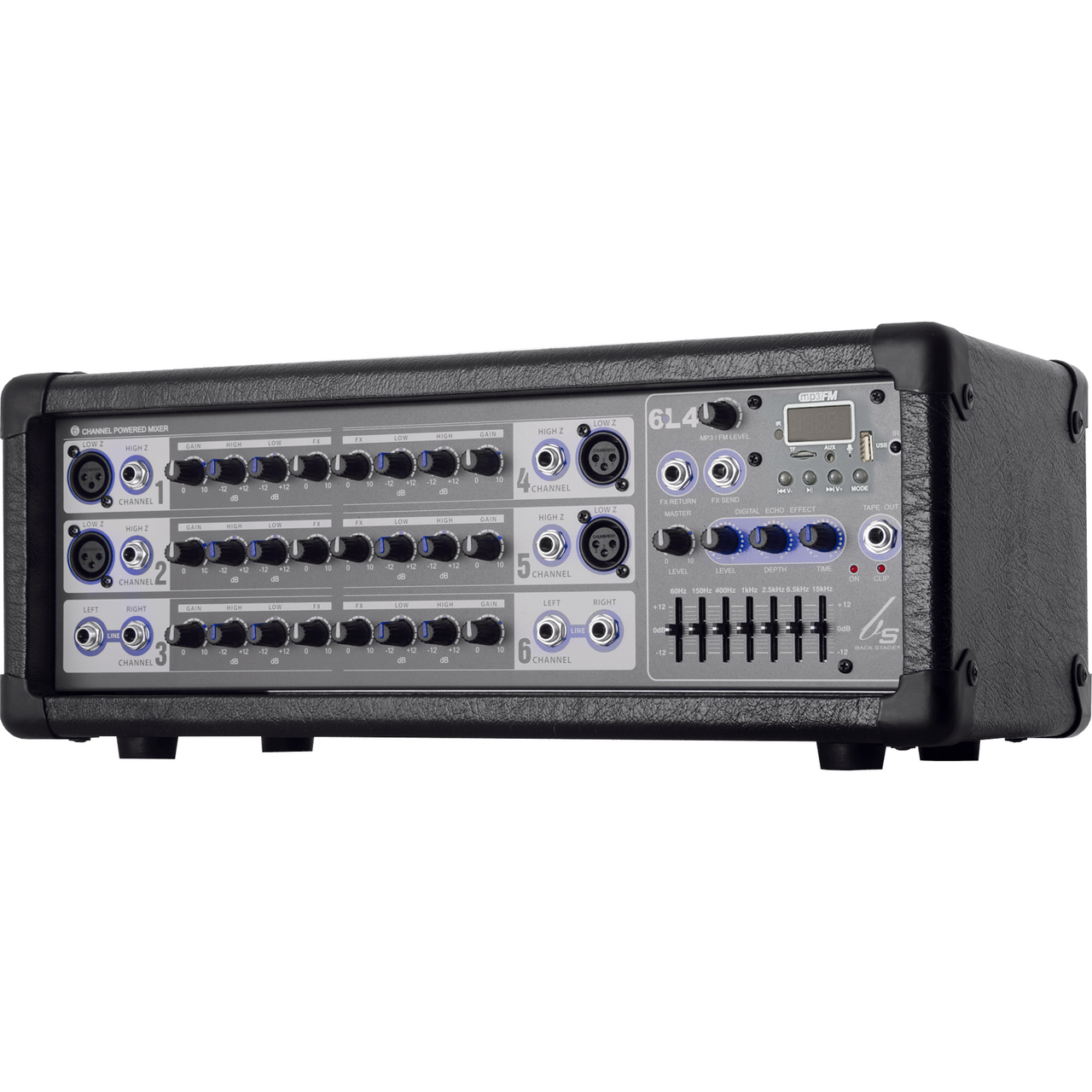 Consola Mezcladora Back Stage P/lineas Y Microfono 6 Canales, 6l4 Line