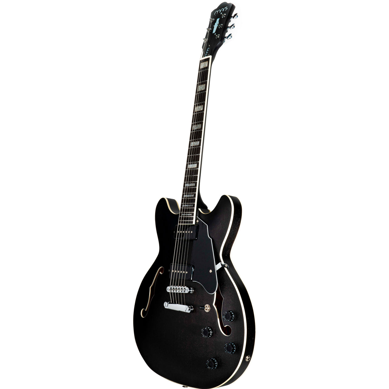 Guitarra Electrica Mars Hb335psgey Grey Hollowbody 335 P90 Satin