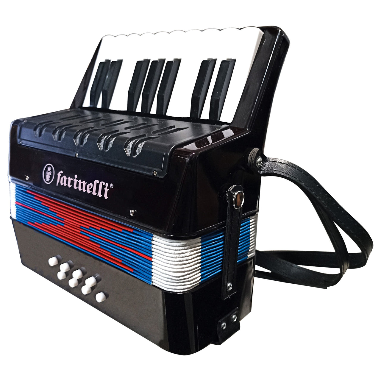 Acordeon Infantil Farinelli 8 Bajos 17 Teclas Negro, Acjrfne