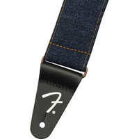Thumbnail for Thaly Fender Para Guitarra Logo Denim Strap Dark Indigo 0990638013