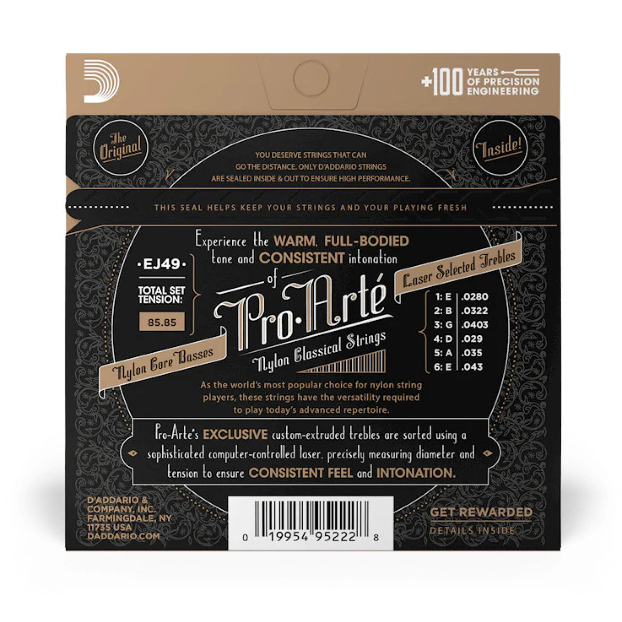 Encordadura D Addario Pro-arte Ej-49 Para Guitarra