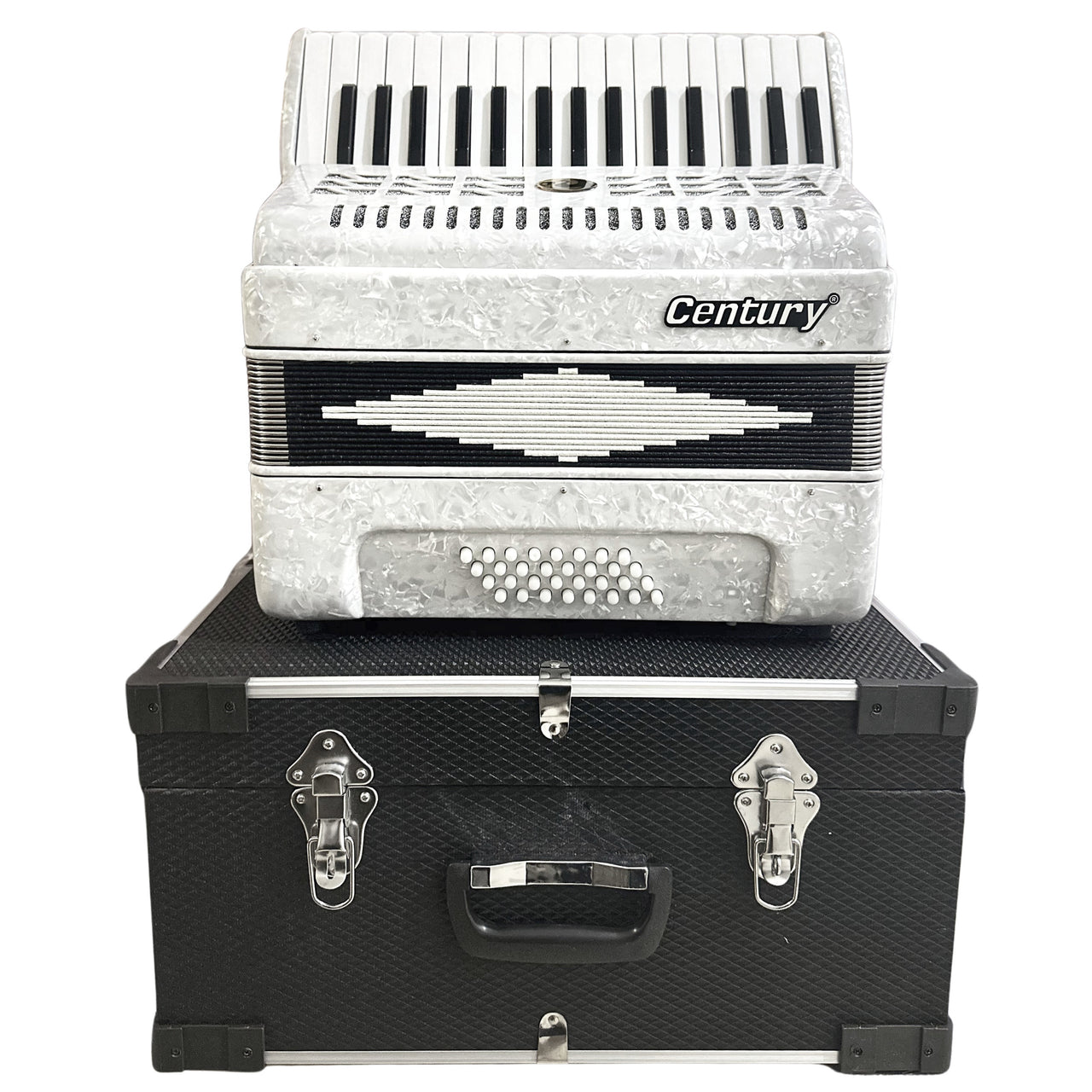 Acordeon Century Cnac036 32 Teclas 32 Bajos Blanco C1306-1w