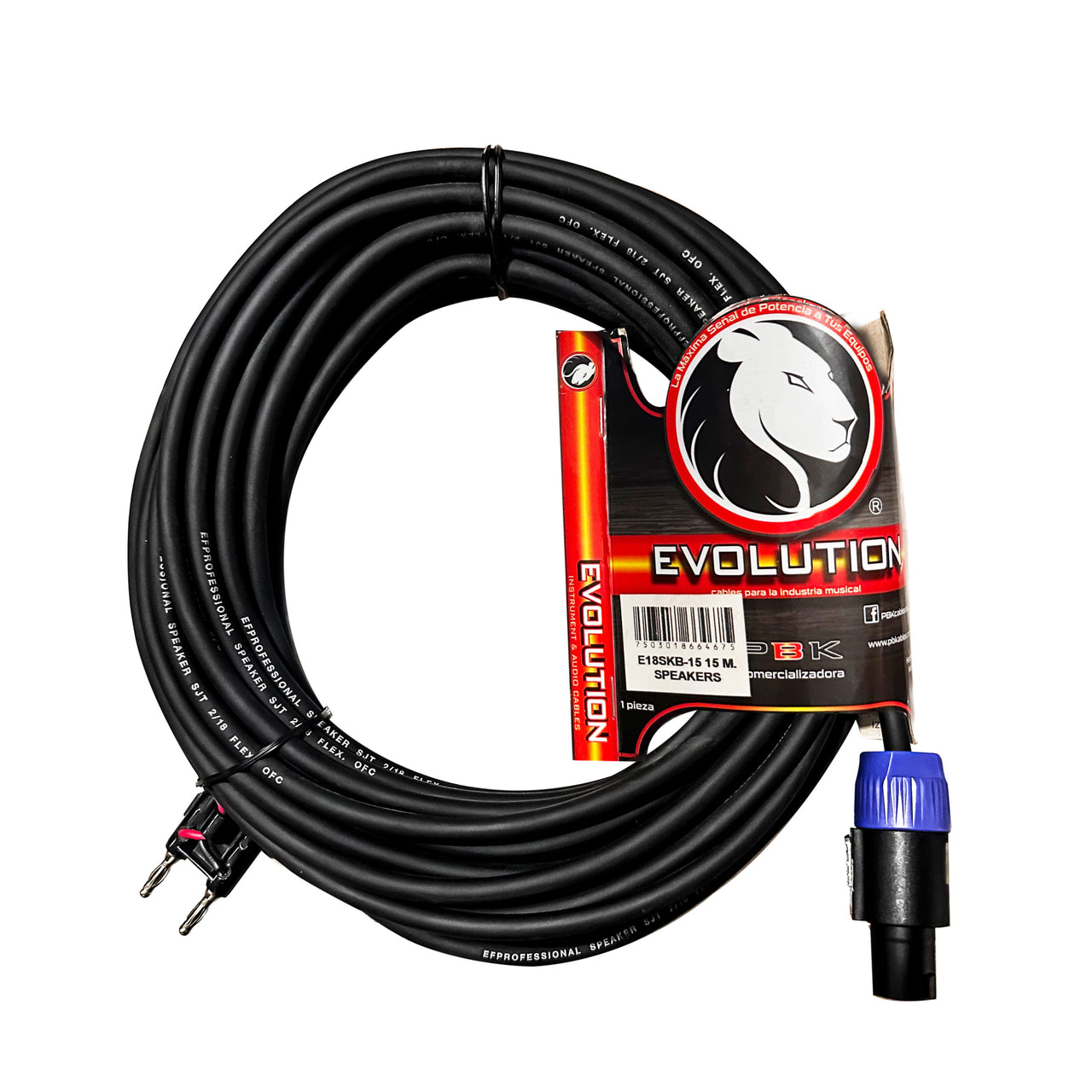 Cable P/bafle Evolution Speakon A Banana 15 Mts. E18skb-15