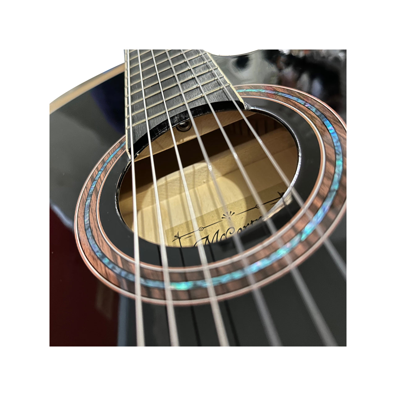 Guitarra Electroacustica Mc Cartney Negro Brillante, Qcg-10sl-ce-gbk