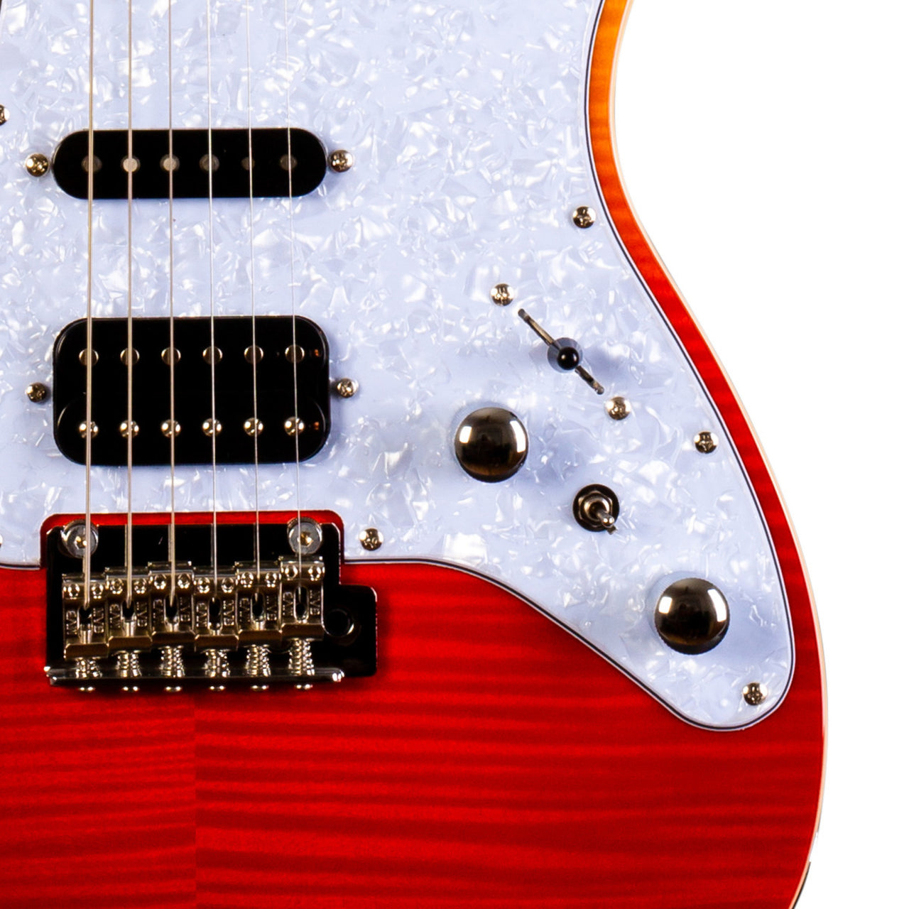 Guitarra Electrica Jet Guitars Js600 Rojo Transparente