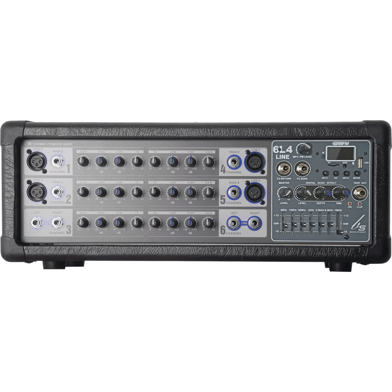 Consola Mezcladora Back Stage P/lineas Y Microfono 6 Canales, 6l4 Line