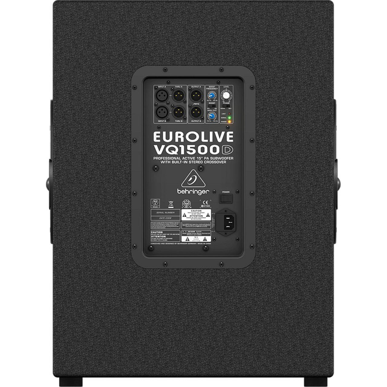 Bafle Behringer Vq1800d Subwoofer Profesional 18 Pulgadas Activo Negro