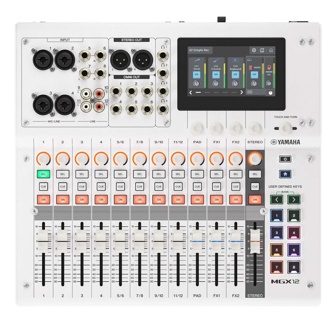 Consola Yamaha Mgx12w De Mezcla Digital 12 Canales Blanco