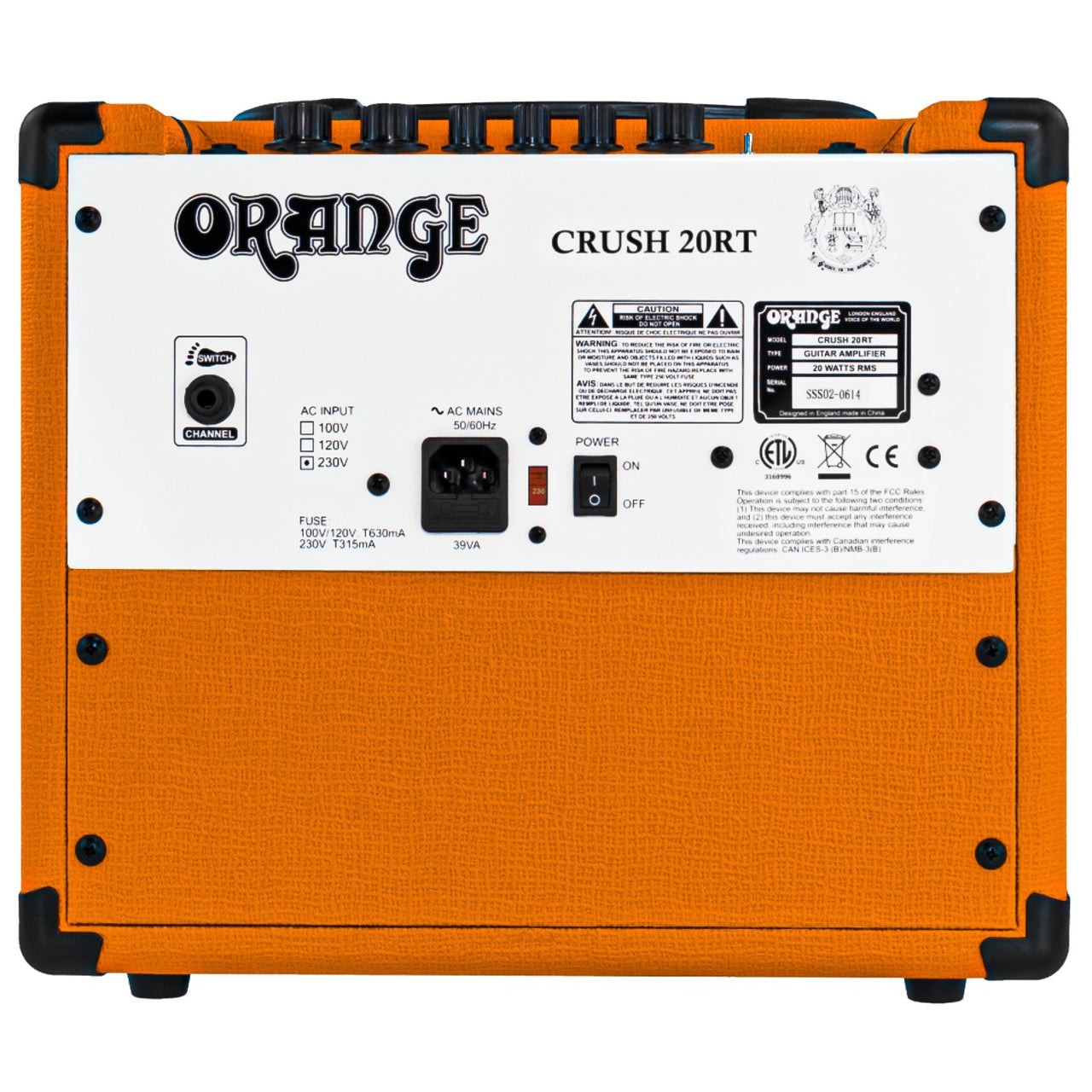 Amplificador Orange Crush 20rt Para Guitarra 20 Watts