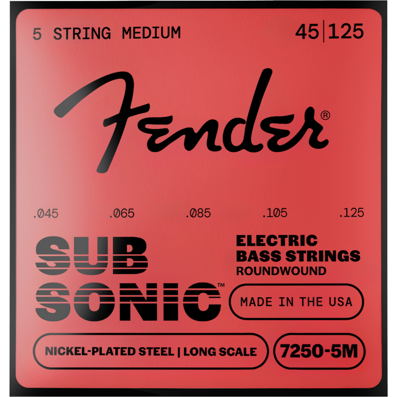 ENCORDADURA FENDER P/BAJO ELECTRICO 5CDAS. 7250-5M (45-125) 0737250456