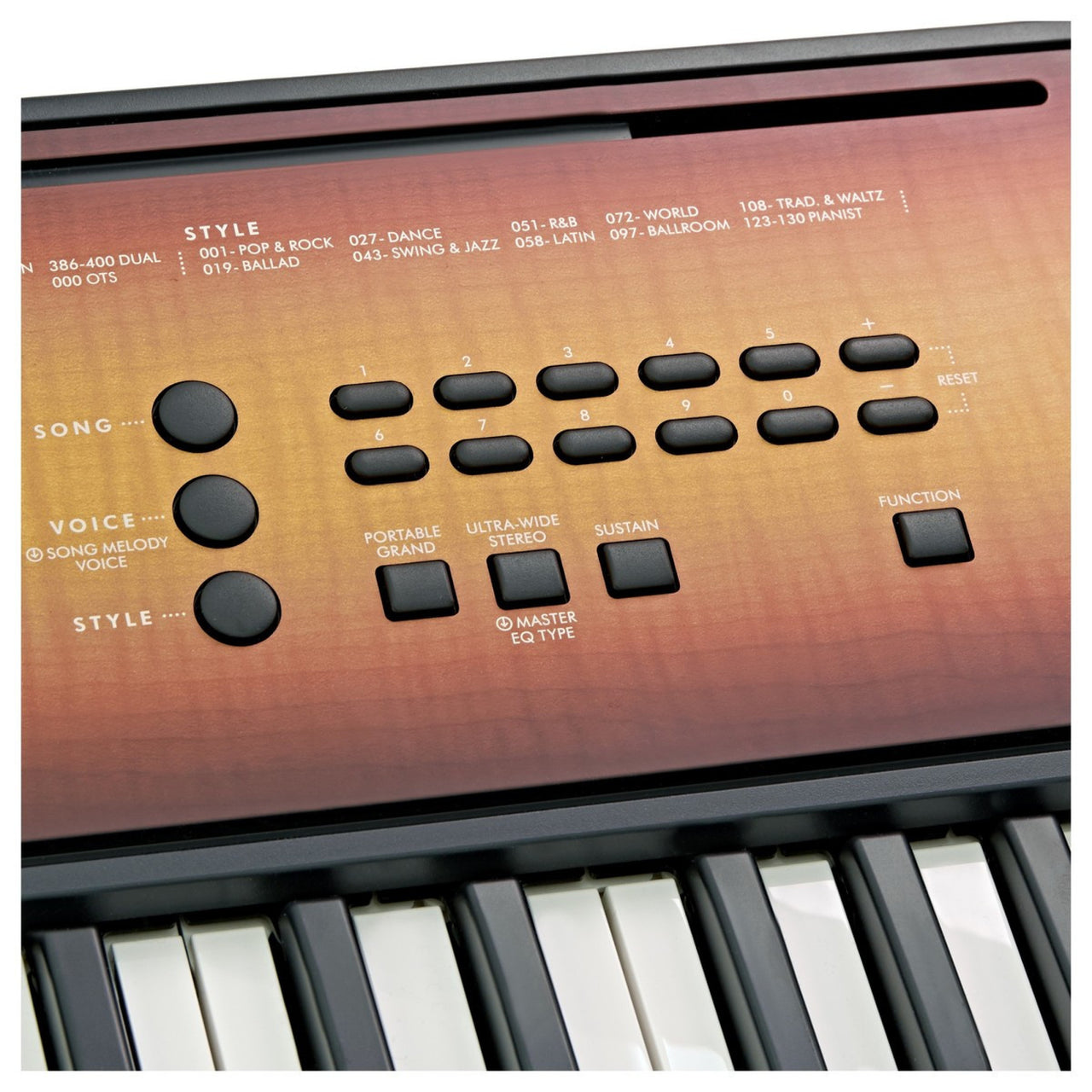 TECLADO YAMAHA EDUCATIVO ACABADO MAPLE C/ELIMINADOR PA130, PSR-E360MA