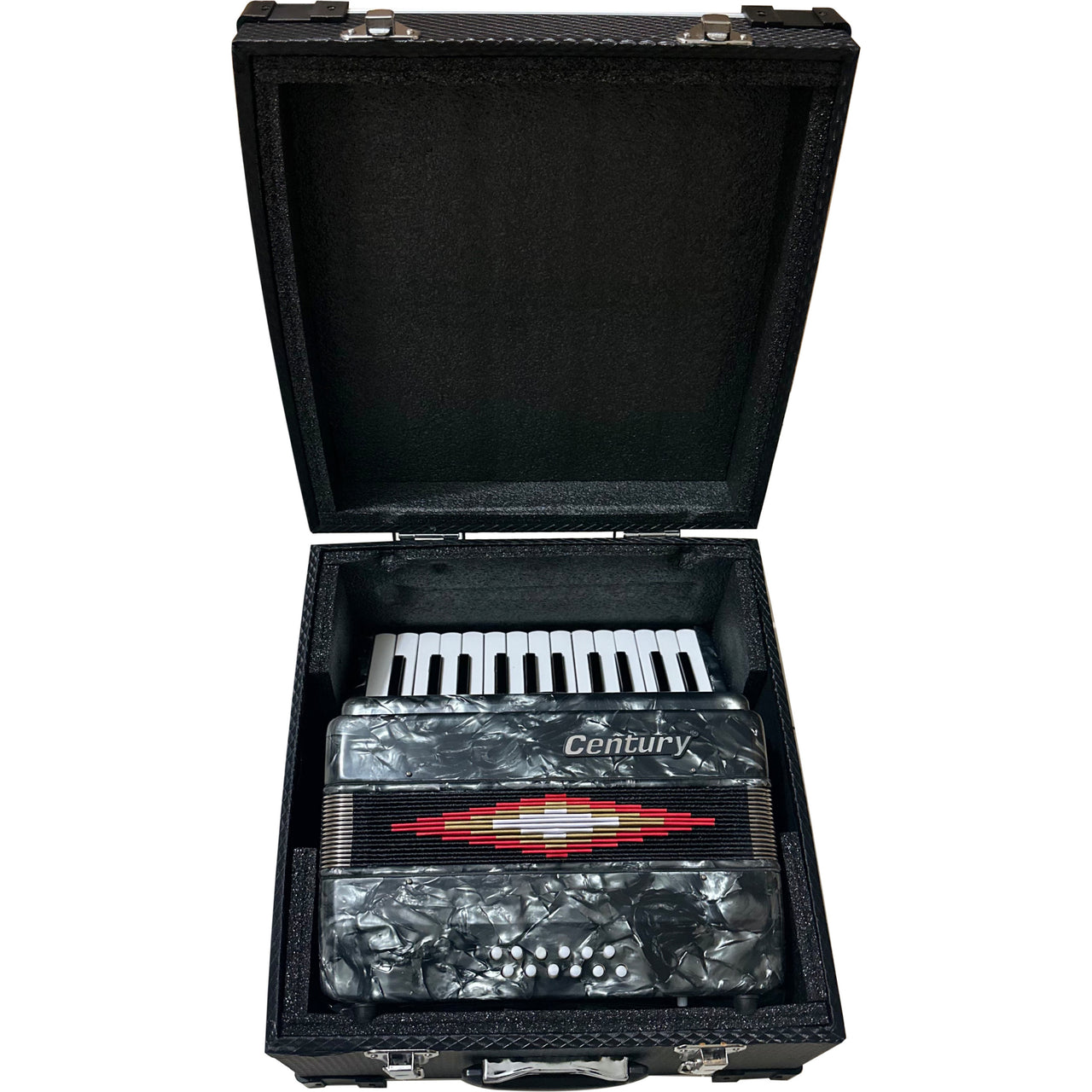 Acordeon Teclas Century Cnac029 Gris 2512 Hill 4 Voces C1302g