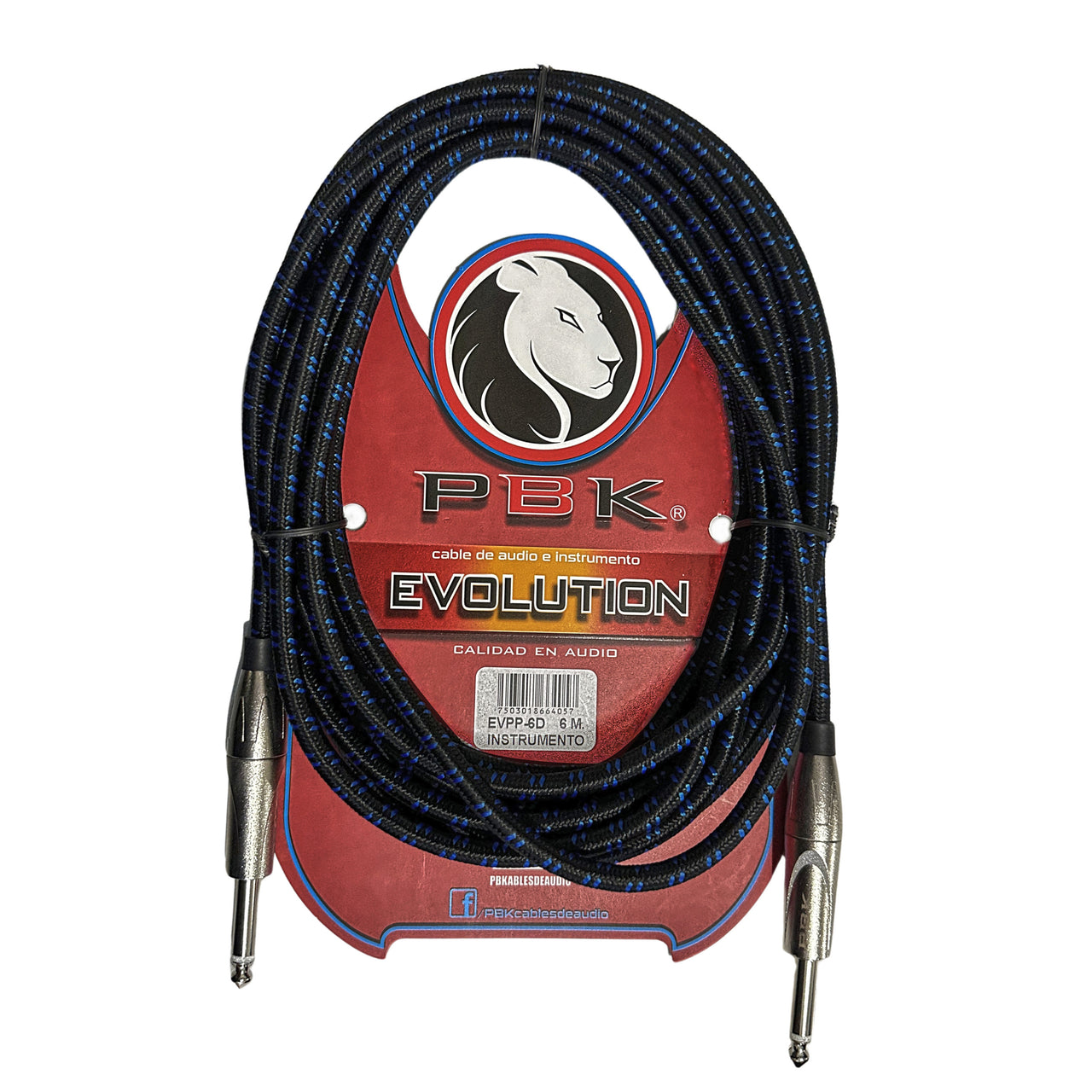 Cable Evolution P/instrumento Plug A Plug 6 Mts. Decorado, Evpp-6d