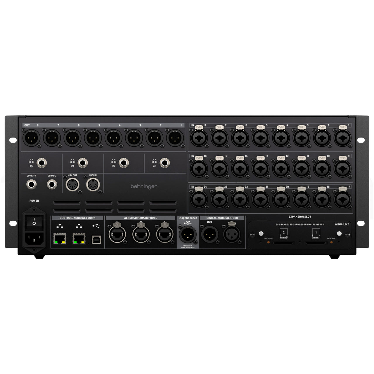 Mezcladora Behringer Digital Estereo Wing Rack